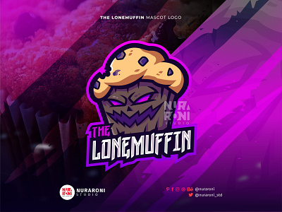 The Lonemuffin - Muffin Cake Mascot Logo 🧁🧁