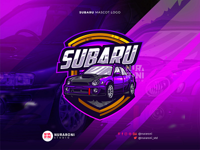 Subaru - Custom Car Mascot Logo 🚗 animation auto automotive branding car car logo cartoon character design engine esport graphic design illustration logo mascot motion graphics race racing subaru vector