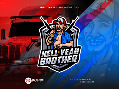 Hell Yeah Brother - Custom Figure Mascot Logo