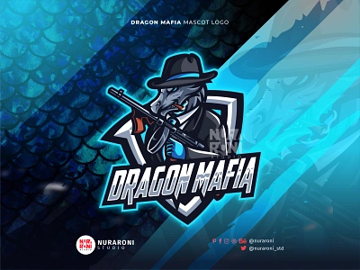 Dragon Mafia - Custom Figure Mascot Logo branding cartoon character design dragon esport esport logo gangster illustration lizard logo mafia mascot reptile syndicate ui vector