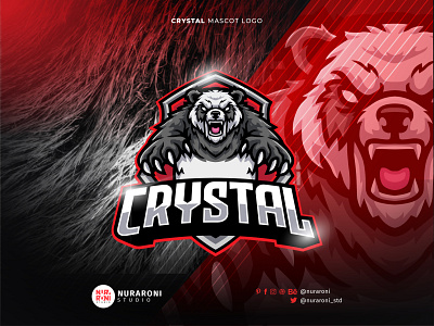 Crystal - Panda Mascot Logo animation branding cartoon character design esport esport logo esports logo gaming gaming logo illustration logo logo design mascot mascot logo panda panda mascot streamers ui vector