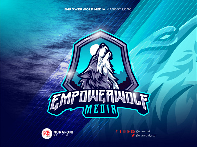 Empopwerwolf Media - Wolf Mascot Logo