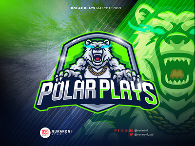 Polar Plays 🐻❄ - Polar Bear Mascot Logo animals animals logo bear branding cartoon character design esport esports esports logo esports mascot gaming gaming logo illustration logo logo design mascot mascot logo polar bear vector