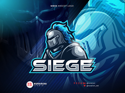 Siege ⚔🛡 - Knight Mascot Logo