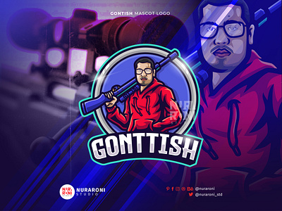 Gonttish - Custom Figure Mascot Logo