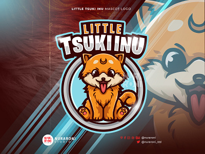 Little Tsuki Inu 🐶🐶 - Shiba Inu Mascot Logo branding cartoon character design dog cartoon dog esports dog logo dog mascot esport esports esports logo illustration logo logo design mascot mascot logo shiba inu ui vector