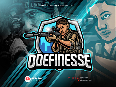 Odefinesse ☠️☠️ - Custom Soldier Figure Mascot Log army cartoon character design esport esports esports logo game gaming gun hitman illustration logo logo design mascot mascot logo sniper soldier streaming vector