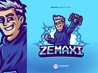 Zemaxi 🎮🎮 - Custom Figure Mascot Logo