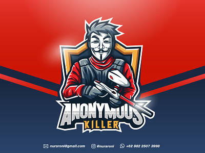 Anonymous Killer! artwork cartoon cartoon character character design digital art esport logo esports esports logo esports mascot illustration logo logo design mascot mascot logo twitch twitch logo vector vector illustration youtube logo