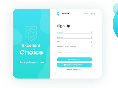 Signup page app illustration minimal mobile ui soft ui ux web website