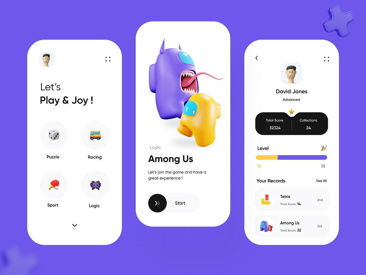 Game Center App by Izmahsa for Awsmd on Dribbble