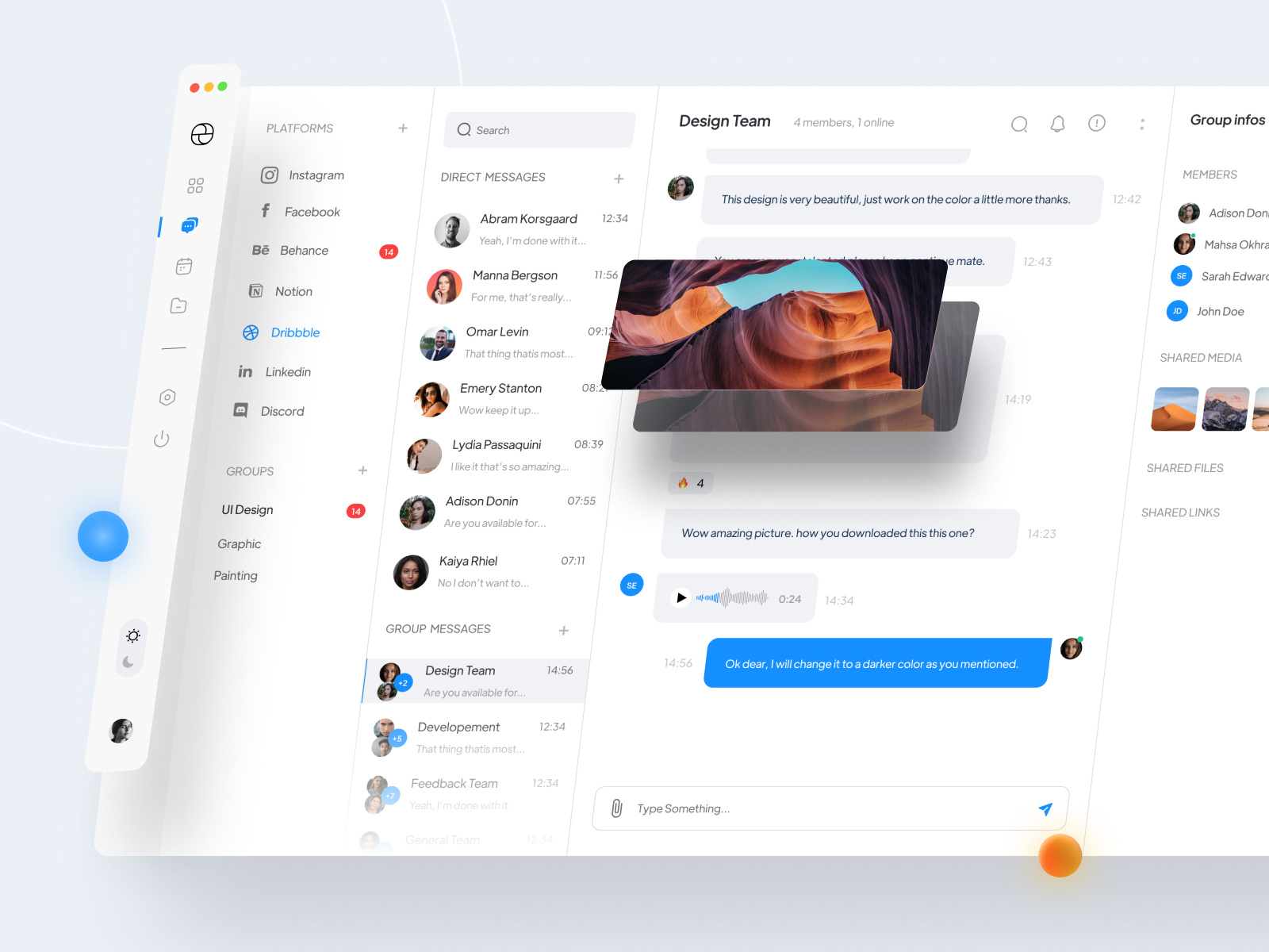 Social Media Messages Manager by Izmahsa for Ace Design Agency on Dribbble