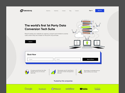 Data Conversion Landing conversion data design illustration minimal science ui ux web website