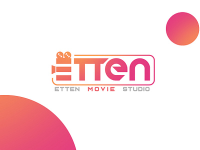 Etten Movie Studio Logo branding design flat icon identity illustration illustrator logo minimal typography vector