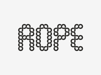 Rope lettering logotype typography