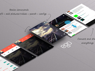 ego android app application flat simple ui user interface ux
