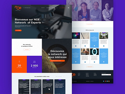 NOE Network — Homepage cnes grid landing page layout space tech ui ux webdesign