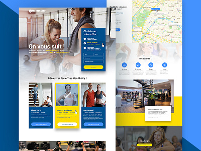 HealthCity — Landing page colorfull fitness forms grid landing page responsive webdesign