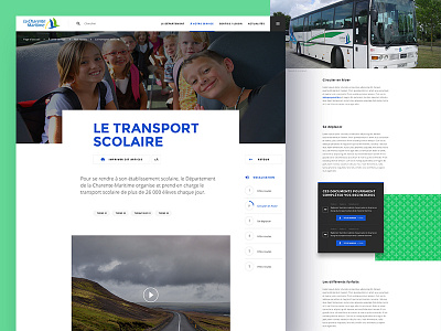 Charente Maritime — Article page article grid institutional typography webdesign