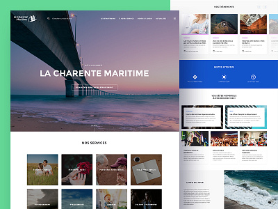 Charente Maritime — Home page corporate homepage institutional keyvisual landing page news webdesign