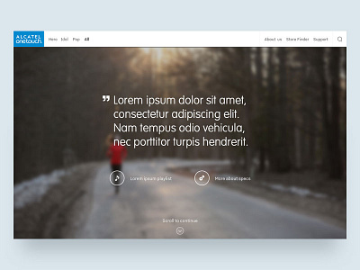 Alcatel One Touch — Webdoc concept concept icons minimal webdesign