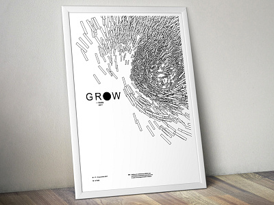Grow Paris 2017 — poster 1/3 arial creative coding generative design minimal poster print processing typography