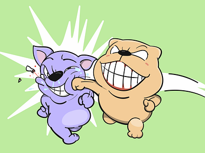 Smiley punch cartoons characterdesign drawing funny character illustration