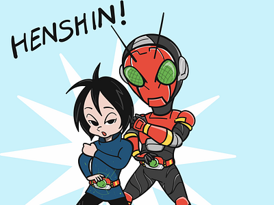 henshin! anime cartoon chibi fanmade kamenrider superhero