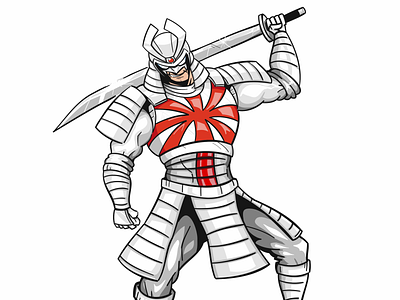 silver samurai cartoon character cartoons superhero