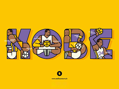 Kobe Bryant: a tribute basketball illustration kobebryant mambamentality mambaout nba sport style typography