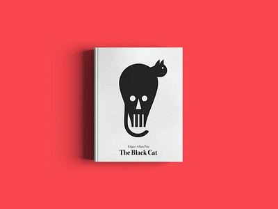 The black cat. An imaginary book cover. artwork black book book cover cover editorial illustrations publishers readers skull stefanomarra white
