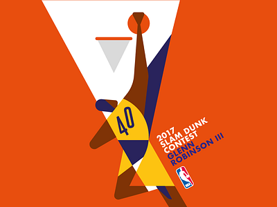 Nba Slam dunk contest 2107: Glenn Robinson III basketball futurism graphicdesign illustrations illustrator inspirations nba stefanomarra
