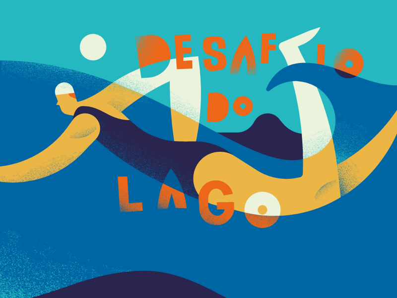 Circuito Aqua - Desafio do Lago illo series style sport illustrations stefanomarra