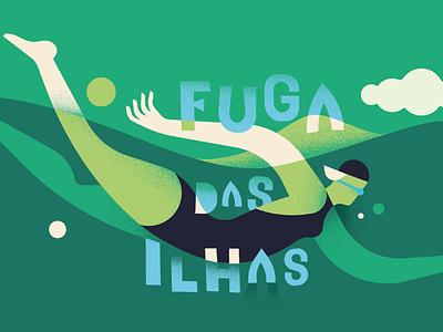 Fuga das Ilhas artwork illo illustration series illustrations sport stefano marra style swimming vector