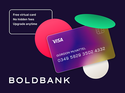 Boldbank Credit Card Advertisement advertising bank creditcard design glass hd poster