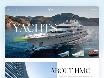 Yachts Landing Page design landing page lp ships uxui web webdesign yachts