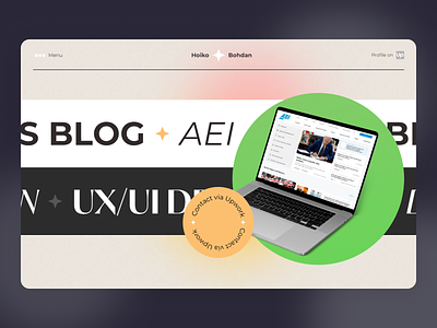 Web portfolio — UX/UI Design design graphic design landing page portfolio ui uxui webdesign