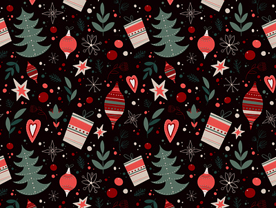 Christmas pattern art christmas christmas pattern design happy holidays illustration modern new year pattern pattern design patterns