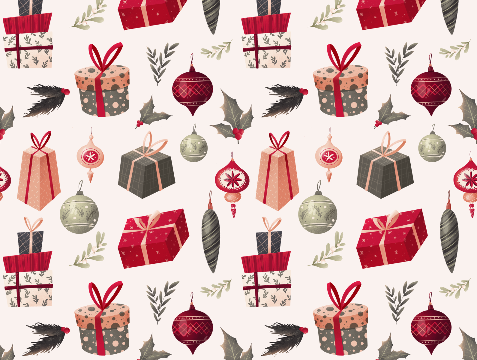 Christmas Pattern by Anastasia Cartovenco (Karmina Art) on Dribbble