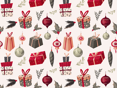 Christmas Pattern art christmas christmas pattern design illustration modern new year pattern pattern art pattern design