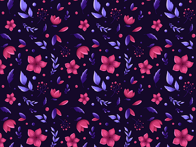 Flowers seamless pattern
