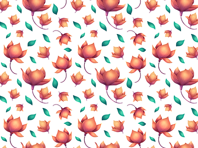 Flowers seamless pattern art design illustration illustrator modern pattern procreate seamless pattern