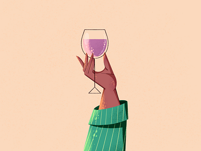 Cheers branding cheers design glass hand illustration illustrator modern procreate texture wine