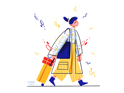 Go Travel branding bright colours design girl illustration illustrator landing luggage modern procreate road travel trip