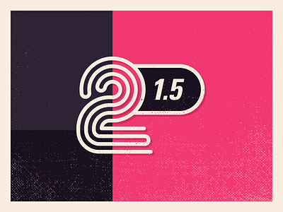 Retro vibe logo "2 / 1.5"