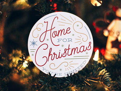 Home for Christmas christmas church hand lettering holidays home illustrator series sermon