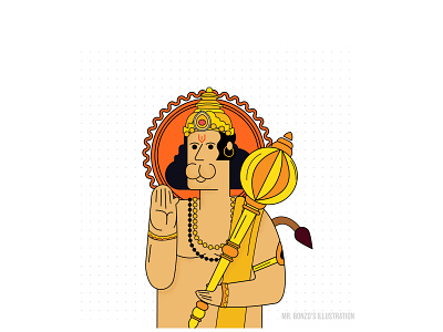 Lord Hanuman art design graphic design hanuman illustration india lord shiva minimal poster poster design posterdesign ram vector