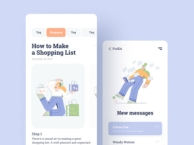 Illustrated Mobile App adobe xd affinity app figma free freebies illustrations illustrator interface mobile scetch ui ux vector