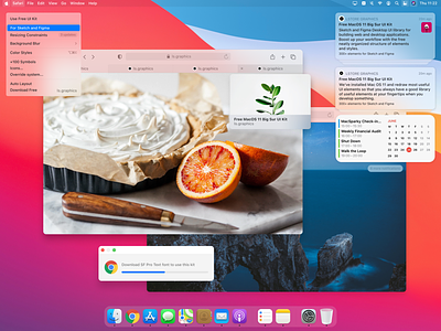 MacOS 11‍ Big Sur Free UI Kit