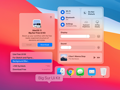 MacOS 11‍ Big Sur Free UI Kit